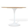 Mesa de Jantar Tulipa Saarinen Redonda 80cm - Freijó Base Branca - 2