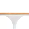 Mesa de Jantar Saarinen Redonda 90cm Tampo Freijó Base Branca - 3