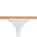 Ver imagem 3 de Mesa de Jantar Saarinen Redonda 90cm Tampo Freijó Base Branca