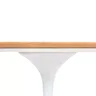 Mesa de Jantar Saarinen Redonda 90cm Tampo Freijó Base Branca - 3