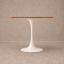 Ver imagem 4 de Mesa de Jantar Saarinen Redonda 90cm Tampo Freijó Base Branca