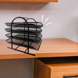 Bandeja Organizadora Quatro Prateleiras de Papel Documentos para Mesa de Escritório - 7