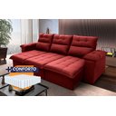 Ver imagem 2 de Sofá Retrátil Reclinável Verona 2,30m Suede Velut Molas Ensacadas - King House