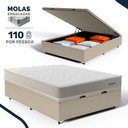 Ver imagem 5 de Cama Box Baú Casal com Colchão de Molas Ensacadas Luxury 138x188x62cm