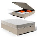 Ver imagem 1 de Cama Box Baú Casal com Colchão de Molas Ensacadas Luxury 138x188x62cm