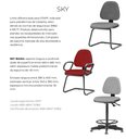 Ver imagem 3 de Cadeira Sky Assento Courino Base Fixa Preta - 54834
