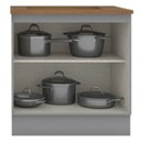 Ver imagem 3 de Balcao com Tampo para Cooktop 2p 80cm Americana Cinza Nature Henn
