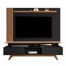 Rack com painel ripado grecia 1.8 sala de estar p/tv 72 pol-oferta:Preto/nature - 4