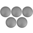 Ver imagem 1 de Kit 05 Assentos Redondo Banqueta Cadeira Estofados Poltronas H02 Corino Cinza 25 cm - Lyam Decor Ass