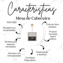 Ver mais imagens de Mesa de Cabeceira Suspensa com 1 Gaveta e 1 Nicho 100% Mdf Plancasa:brancotx