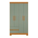 Ver imagem 2 de Guarda-Roupa Infantil 04 Portas e 02 Gavetas Olímpia Verde/Cinamomo/Salvia