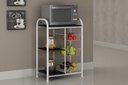 Ver imagem 2 de Fruteira Tubular 3 Cestos 4 Tampos Mega ? Gol Decor Tampo Preto/base Branco