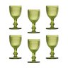Conjunto 6 Taças de Vidro para Vinho Bico de Jaca Verde 130ml Rojemac - 1