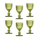 Ver imagem 1 de Conjunto 6 Taças de Vidro para Vinho Bico de Jaca Verde 130ml Rojemac