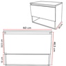Gabinete para Banheiro 60cm com Cuba Nicho de Madeira Suspenso Casa - Brovália - 7