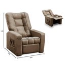 Ver imagem 2 de Poltrona Do Papai Reclinável Irlanda Suede Capuccino Madelina Decor