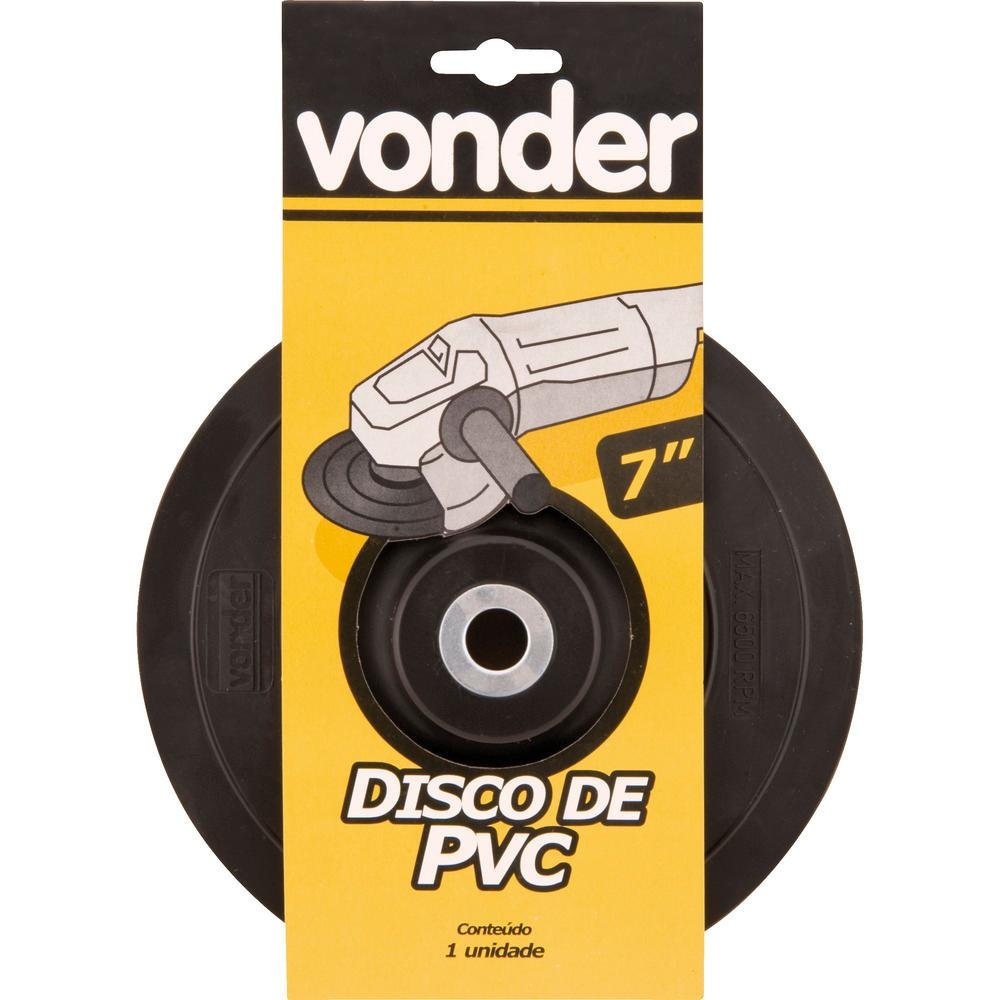 Disco de borracha 7" flexível para lixa fibra - Vonder - 2