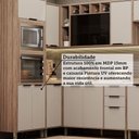 Ver imagem 3 de Cozinha Modulada Completa 7 Peças com Espaço para Forno e Micro-ondas com Tampo Aspen Luciane Móveis