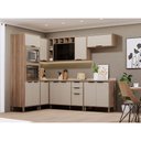 Ver imagem 1 de Cozinha Modulada Completa 7 Peças com Espaço para Forno e Micro-ondas com Tampo Aspen Luciane Móveis
