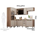 Ver imagem 2 de Cozinha Modulada Completa 7 Peças com Espaço para Forno e Micro-ondas com Tampo Aspen Luciane Móveis