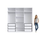 Ver mais imagens de Guarda-Roupa Modulado 237cm com 6 Portas Cabideiros e Gavetas Integrato