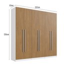 Ver imagem 3 de Guarda-Roupa Modulado 237cm com 6 Portas Cabideiros e Gavetas Integrato