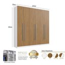 Ver imagem 6 de Guarda-Roupa Modulado 237cm com 6 Portas Cabideiros e Gavetas Integrato