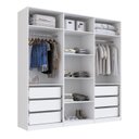 Ver imagem 4 de Guarda-Roupa Modulado 237cm com 6 Portas Cabideiros e Gavetas Integrato