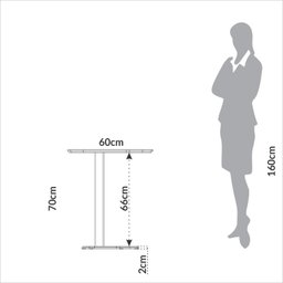 Mesa Auxiliar Orgânica 60cm Freijó - Dalla Costa - 4