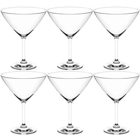 Kit 6 Taças de Cristal 210ml para Martini Coquetel Drink Margarita Dry Haus Concept