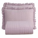 Ver imagem 1 de Kit Cobre Leito Colcha Allegra Queen 3 Peças Percal 300 Fios C- Babado Rose 100% Poliéster