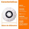 Refil Esfregão Mop Giratório Pro Microfibra Branco - Powermaid - 6