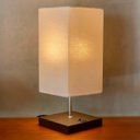 Ver imagem 1 de Kit 2 Abajur Luminaria de Mesa Quadrado com Interruptor Ref 49 Decoração Casa Sala Quarto Escritório