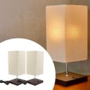 Ver imagem 2 de Kit 2 Abajur Luminaria de Mesa Quadrado com Interruptor Ref 49 Decoração Casa Sala Quarto Escritório