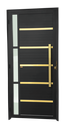 Ver imagem 1 de Porta Lambril Miraggio c/Puxador D. Super Preto Dourado 90 Brimak