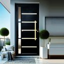 Ver imagem 2 de Porta Lambril Miraggio c/Puxador D. Super Preto Dourado 90 Brimak
