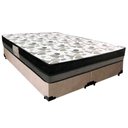 Ver imagem 1 de Cama Box Casal Suede Bipartido + Colchão Ortobom Iso Dupla Face 60x138x188 Cor:bege