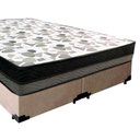 Ver imagem 5 de Cama Box Casal Suede Bipartido + Colchão Ortobom Iso Dupla Face 60x138x188 Cor:bege