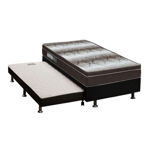 Cama Box c/Aux Crc Solt +Colchão Anatômico Ortopédico Light Ortobom 88