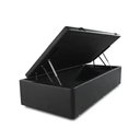 Ver imagem 1 de Base Box Baú Solteiro 88x188 Sintético Preto
