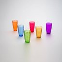 Ver imagem 1 de Jogo 6 Copos de Vidro Circle Colorido 470ml Rojemac