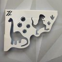 Ver imagem 4 de Par Mãos Francesas Decorativas Branca 20cm Prateleira Menino Dinossauros Aço