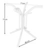 Base para Mesa de Jantar Quadrada ou Redonda Tampos de Mármore Granito Ql Branco - 5