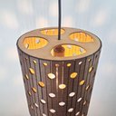 Ver imagem 6 de Luminária Teto Pendente Mdf Lâmina Madeira Elegante Rústica