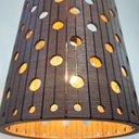 Ver imagem 4 de Luminária Teto Pendente Mdf Lâmina Madeira Elegante Rústica