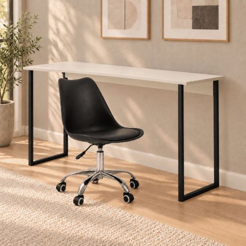 Mesa Office 1,10 com Cadeira Saarinen para Home Office