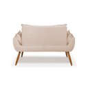 Ver imagem 3 de Sofá Opala Namoradeira para Sala – Balaqui Decor Cor:Bege