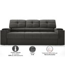 Ver imagem 4 de Sofá com Porta Copos Retrátil e Reclinável Tom 2,05m Velosuede - Netsofas - Chumbo
