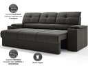 Ver imagem 3 de Sofá com Porta Copos Retrátil e Reclinável Tom 2,05m Velosuede - Netsofas - Chumbo