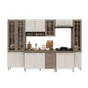 Ver imagem 2 de Armário de Cozinha Modulada Completa Fidelitá Paris 6 Peças 295cm 15 Portas 3 Gavetas com Tampo
